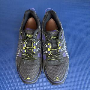 Asics Gel-Venture 6 Running Shoes Womens 8 Black Purple Excellent Trail Sneakers